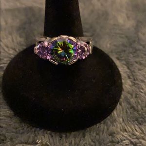Sterling and Mystic Topaz ring